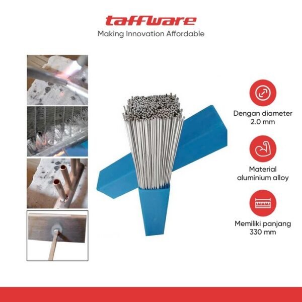 TAFFWARE KAWAT LAS ALUMINIUM ELECTRODE SUHU RENDAH WELDING WIRE 2.0MM