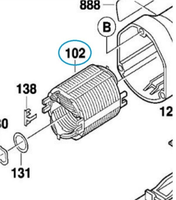 TERMURAH 2604220502 BOSCH FIELD STATOR GSG 300 / SPARE PART