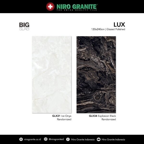 TERMURAH NIRO GRANIT 120 X 240 GLX31 BIG SLAB LUX GLAZED POLISHED - Image 2