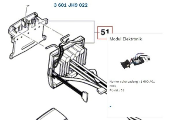 TERMURAH 1600A01NC3 BOSCH SWITCH GWS 18 VLI BOSCH ORIGINAL - Image 2