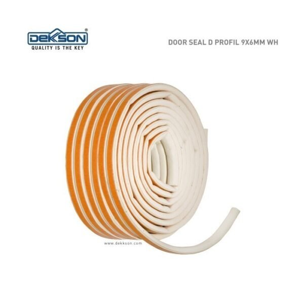 TERMURAH DEKKSON "D" PROFIL DSD 9X6MM(@25M) WH Door Seal Segel Pintu - Image 3