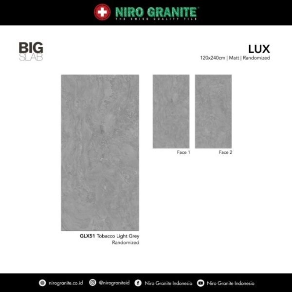 TERMURAH NIRO GRANIT 120 X 240 GLX51 BIG SLAB LUX MATT - Image 2