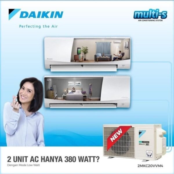 TERMURAH AC DAIKIN NEW MULTI S 2 KONEKSI 0,75PK 2MKC20VVM 0,5PK+0,75PK - Image 2