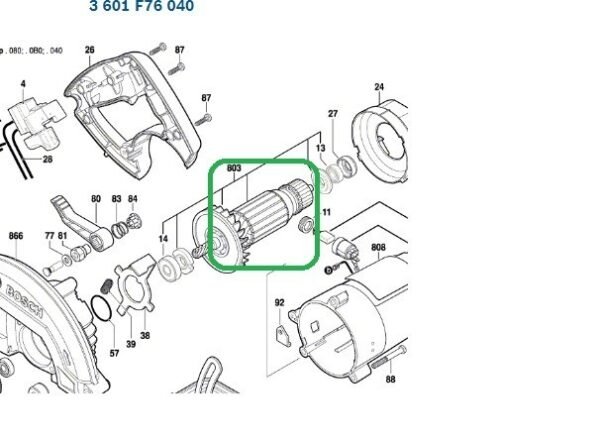 TERMURAH 1619P10062 BOSCH ARMATURE GKS 7000 / SPARE PART