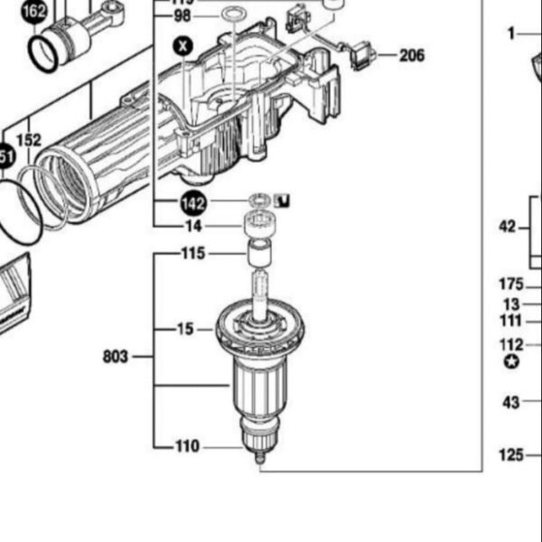 TERMURAH 1614010267 BOSCH ARMATURE ROTOR ANKER GBH 8-45 DV & GSH 9 V - Image 2