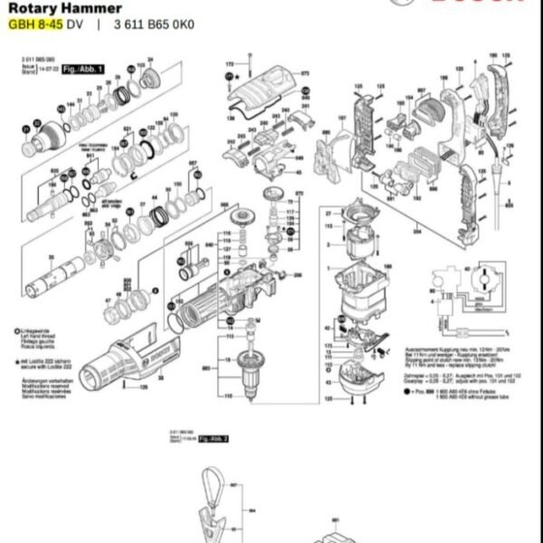 TERMURAH 1614010267 BOSCH ARMATURE ROTOR ANKER GBH 8-45 DV & GSH 9 V - Image 3