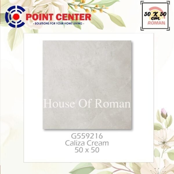 TERMURAH ROMAN KERAMIK 50 X 50 G559216 CALIZA CREAM GOL A