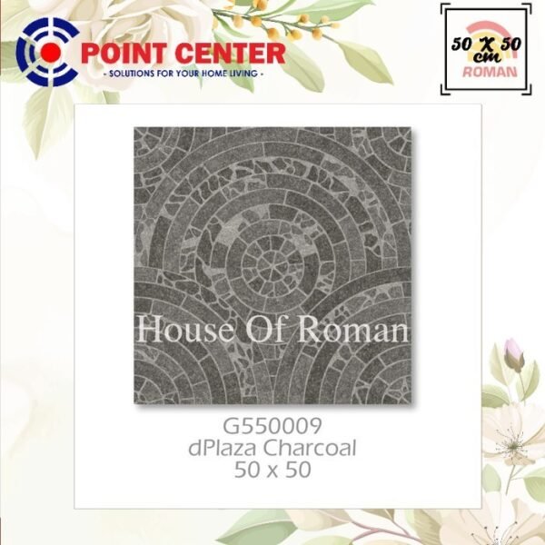 TERMURAH ROMAN KERAMIK DPLAZA CHARCOAL 50 X 50 G550009 GOL A