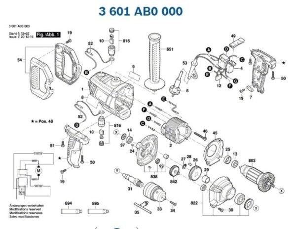 TERMURAH 1619PA7815 BOSCH FIELD STATOR GBM 1600 / SPARE PART - Image 3