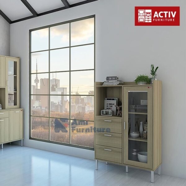 TERMURAH ACTIV FURNITURE JAZZ AUSTIN HB 80 X 125 CM LEMARI RAK DAPUR