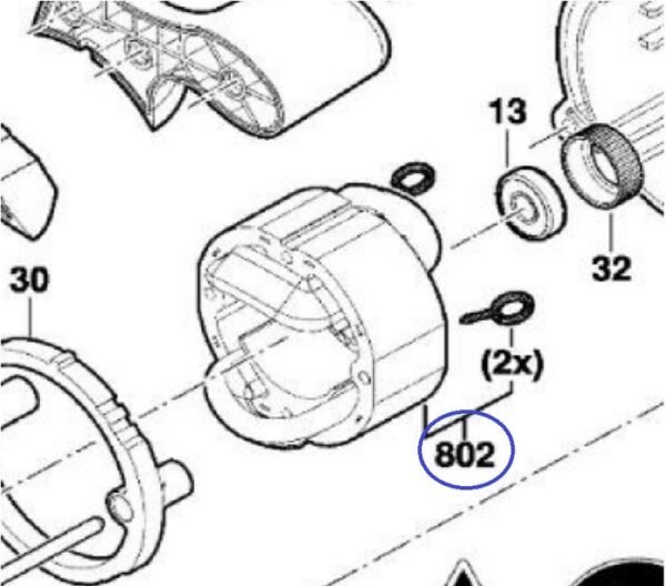 TERMURAH 1607000D17 BOSCH FIELD STATOR GKS 140 / SPARE PART