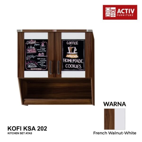 TERMURAH ACTIV FURNITURE KOFI KSA 202 LEMARI DAPUR ATAS 2 PINTU - Image 2