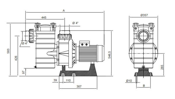 TERMURAH KRIPSOL POMPA KOLAM RENANG KAN 4" 1270 T2.IE3 12 PK - Image 2