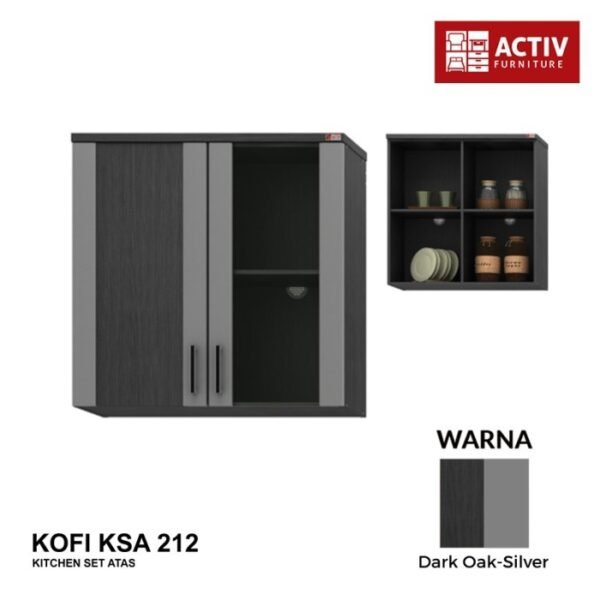 TERMURAH ACTIV FURNITURE KOFI KSA 212 LEMARI DAPUR ATAS 2 PINTU - Image 2