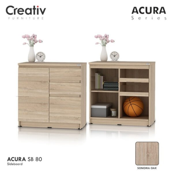 TERMURAH ACTIV FURNITURE ACURA SB 80 X 80 CM NAKAS LEMARI MEJA SAMPING - Image 2