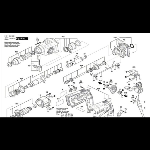 TERMURAH 1616B10269 BOSCH FIELD STATOR GERINDA GBH 220 / SPARE PART - Image 3