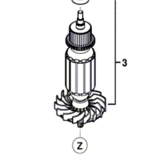 TERMURAH 1619PB3666 BOSCH ARMATURE GBM 50-2/ SPARE PART BOSCH