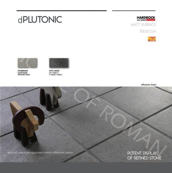 TERMURAH ROMAN LINEARTOPPING 30 X 15 OTLB8054CR DPLUTONIC ANTRACITE - Image 3