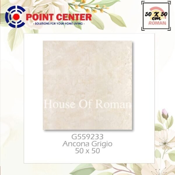 TERMURAH ROMAN KERAMIK 50 X 50 G559233 ANCONA GRIGIO GOL A