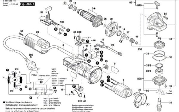 TERMURAH 160720031S BOSCH SWITCH GWS 9-100 S / SPARE PART - Image 2